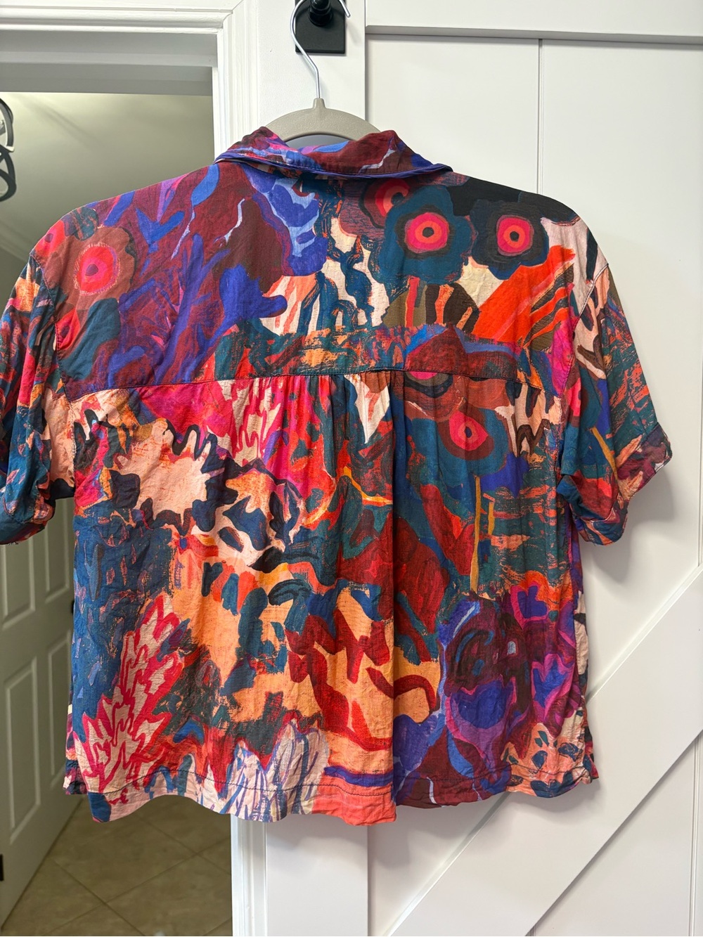 Anthropologie Multicolor Abstract Button-Front Blouse - Picture 4 of 4